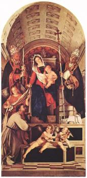 洛倫佐 洛圖 Madonna and Child with Sts Dominic, Gregory and Urban